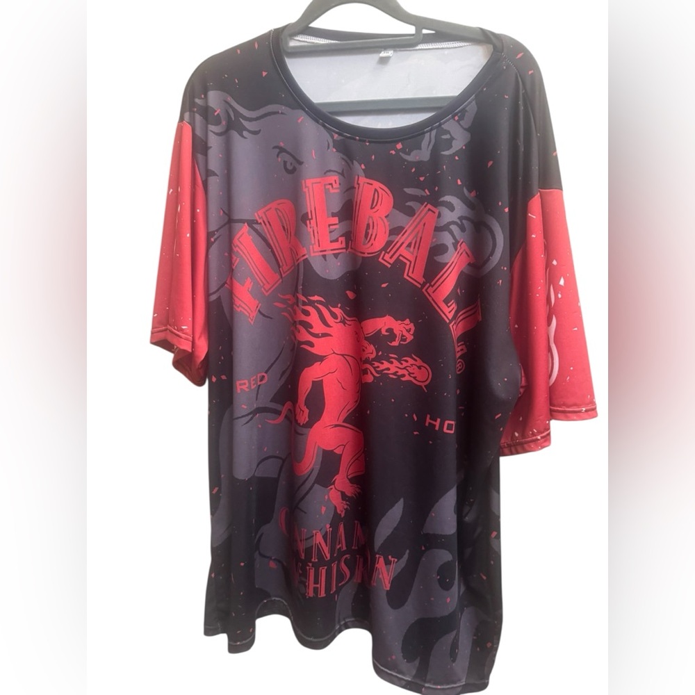 RARE FIREBALL Jersey Black Red Size XXL New Never Worn Streetwear Athletics NWOT